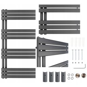   Aquabad Fornax 600 x 1150 mm Antracitni Kopalniški Radiator 791 W
