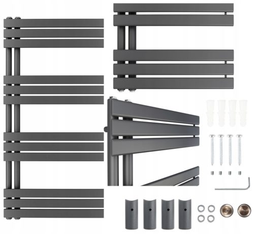 Aquabad Fornax 600 x 1150 mm Antracitni Kopalniški Radiator 791 W