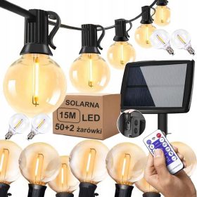   Girlanda solarna vrt 15M 50 LED žarnice z daljinskim upravljanjem