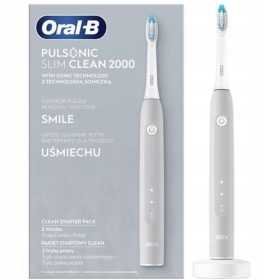   Električna zobna ščetka Oral-B Pulsonic Slim Clean 2000, siva