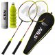 Nils Badminton Set s 2 loparjev v kovčku + 6 lotkov za badminton