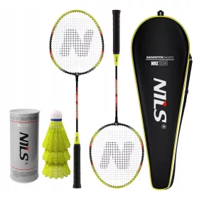   NILS Komplet badmintonskih loparjev NRZ204 + set nylonskih puščic NBL6303