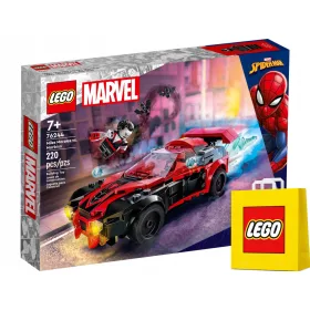   LEGO Super Heroes 76244 Miles Morales proti Morbiusu + VP LEGO papirnata vrečka srednje velikosti 41 cm x 34 cm x 11 cm DARILNA VREČKA