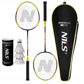   NILS Komplet badmintonskih loparjev NRZ204 + set pernatih puščic NBL6203