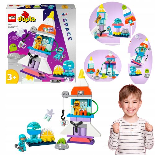 LEGO DUPLO Kosmična postaja z vesoljskim plovilom za avanturo 3v1