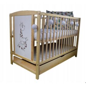 Postelja BRUNO s predalom, borovina, 120x60