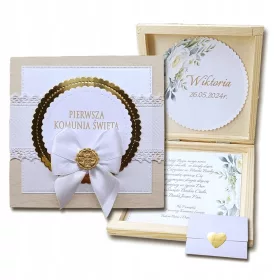    Sveto obhajilo spominek Prvo obhajilo darilo BOHO Škatla ime datum