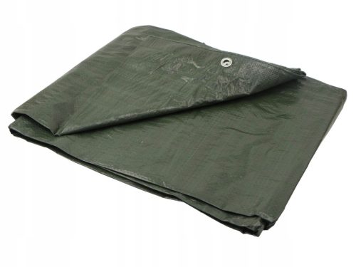 Zelena pokrivna ponjava 3x5m, debela 80g/m2 z aluminijastimi očki