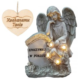   Angelov varuh z napisom POČIVAJ V MIRU za grob očeta 21,5 CM