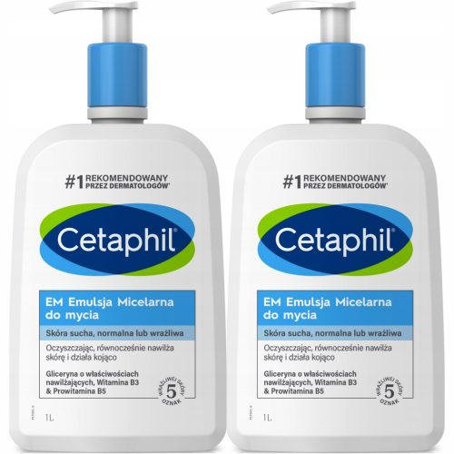Cetaphil EM Mikcelarna Emulzija za Čiščenje Obraza 2L (2 x 1L)