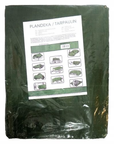 Zaščitna ponjava ZELENA 110g/m2, dimenzije 5m x 8m
