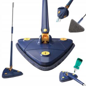   Mop obrotov s ploskim trikotnim dizajnom in stiskalnikom 360°