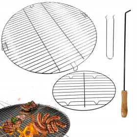  GRILL GRID FIRE PIT SET ROMA MILANO 60cm BBQ GRILL POKER