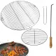  GRILL GRID FIRE PIT SET ROMA MILANO 60cm BBQ GRILL POKER