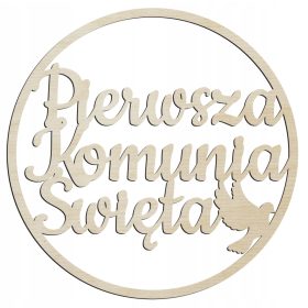   Leseni prstan za prvo sveto obhajilo, okrogel venec iz vezane plošče, 50 cm