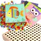 Ukrep Puzzle Button Mozaik za vadbo rok Lesene gobe Montessori