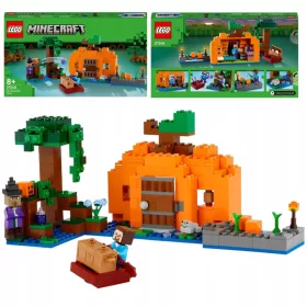   LEGO Minecraft 21248 Bučna Farma Steveove Hiše Čarovniška Čoln Bučno Polje