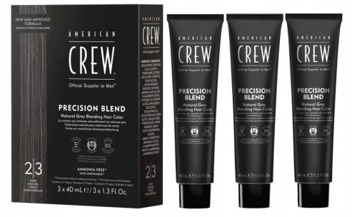 AMERICAN CREW Precision Blend Temni odtenek 2-3 3x40 ml set za moške