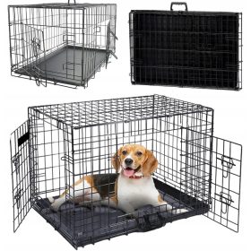 Kovinska kletka za pse, transporter za živali, 64x43x48
