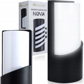  Vrtna stenska svetilka Decorya črna aluminijasta LED fasadna svetilka Garden E27 IP65