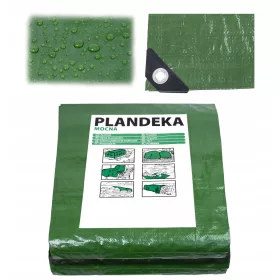   Trpežna zaščitna ponjava 6x6 m, ojačana, zelene barve, 120g/m²