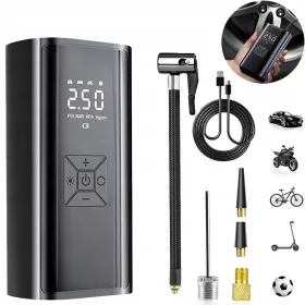   Električna zračna črpalka s LCD zaslonom, 150 PSI, 6000 mAh