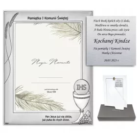    Srebrni okvir za fotografije z gravuro na prvo sveto obhajilo