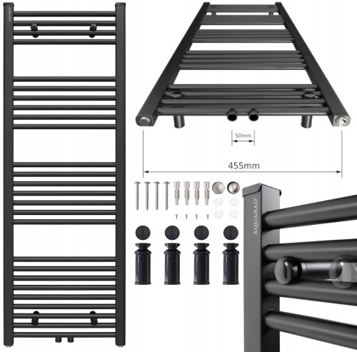 Aquabad Slovenijski Kopalniški Radiator Virgo 500 x 1400 mm Črn