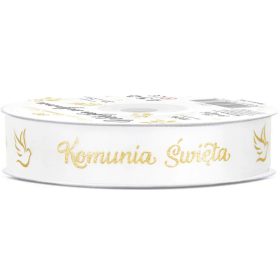 Trak za obhajilo, saten, bel, 20 m