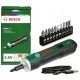Bosch akumulatorski vijačnik 3,6V PUSHDRIVE z 10 konicami