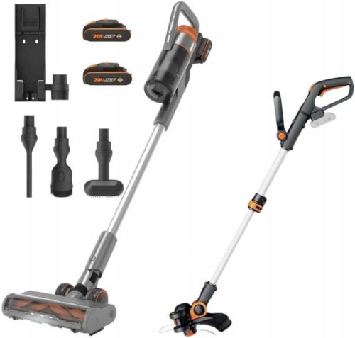 Worx PowerShare WX038 Pokončni Sesalnik + Baterijski Prirezovalnik WG163E.9