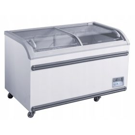   Zamrzovalna skrinja visoke kakovosti s steklenim pokrovom, prostornina 700 l