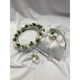 Obhajilni komplet - venček, torbica, zapestnica