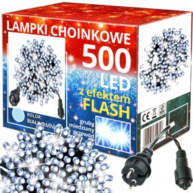 Lampek za zunanje božično drevo 500 LED + FLASH