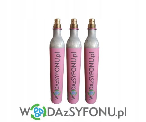 Steklenica za sifon za vodo CO2 425 g, roza