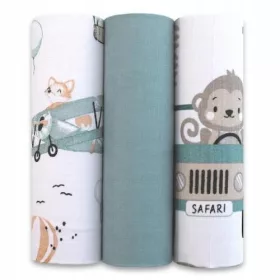  Premium muslin plenice za dojenčke EGA KIDS 60x80 cm set št. 46 (8487), 3 kosi