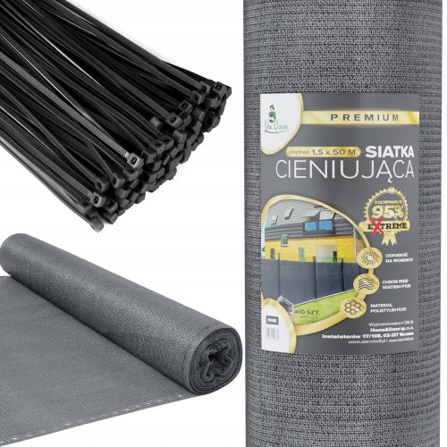 UV SENČILNA MREŽA ZA OGRAJO 1,5x50m 95% ZAŠČITE + OPASEK