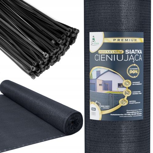 Senčna mreža za zasenčenje in maskiranje ograje 1,5x50m 90%