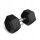 Hex dumbbell TREX Sport 10 kg gumirana ročica za vadbo iz litega železa