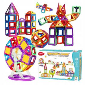 Magnetični konstrukcijski kompleti 3D veliki, 128 kosov