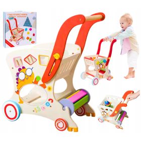    LESENI HOJEC, MONTESSORI IZOBRAŽEVALNI VOZIČEK POTISKALNIK, IGRAČA ZA NAKUPOVANJE