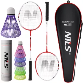 Zestaw za badminton NILS NRZ204 z 2 loparjema in 6 lotkami