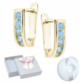   Srebrni Uhani za Deklice z Angleškim Zaponko, Otroški Srebrni Nakit 925