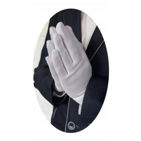 BELI ROKAVIČKI ZA PRVO OBLAČILO s petimi prsti Atlas