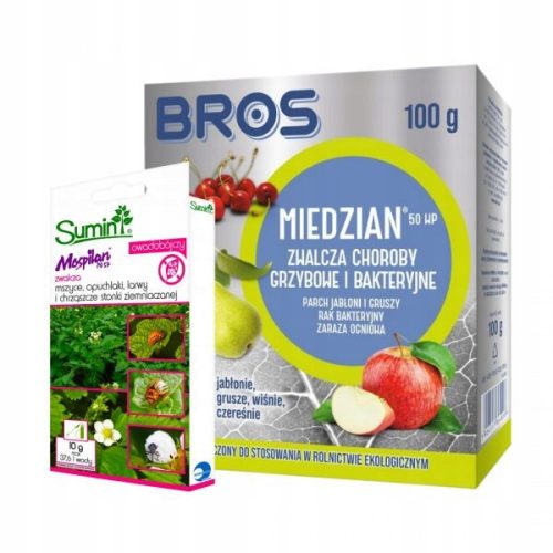 Miedzian 50 WP Fungicid + Mospilan 20 SP Insekticid za škodljivce