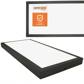   Panel LED stropna svetilka SuperLED 36W | 60 x 30 cm | 3240 lm | Črna