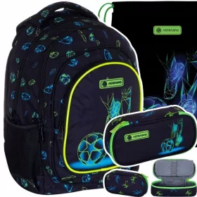   olski nahrbtnik Astra z nogometnim motivom, črn, večbarven, 20 l + 2 dodatna izdelka