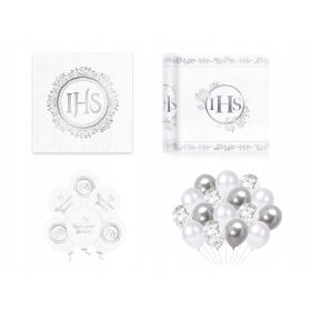   Zestaw za prvo obhajilo Dekorativne serviete Namizni tekač Baloni