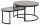 Round Coffee Table Set Actona Spiro 70 x 70 x 42 cm Black