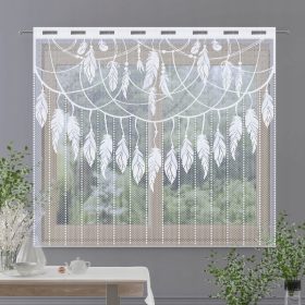 akard zavesa s pernatimi detajli 150 cm x 150 cm